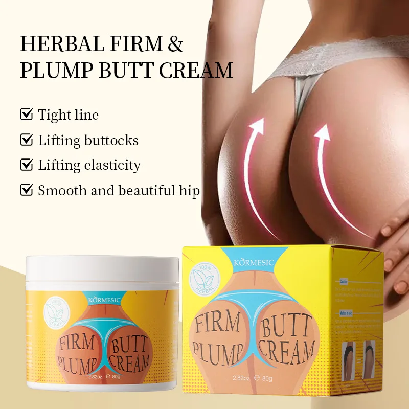 80g Herbal Butt-Lifting Cream, Body Moisturizing Lotion, Contains Extracts of Angelica, Ginseng, and Other Ingredients, Moisturizes the Skin, Lifts and Firms, Highlights the Contours of the Buttocks, Makes the Buttocks Look More Attractive, Daily Body Care