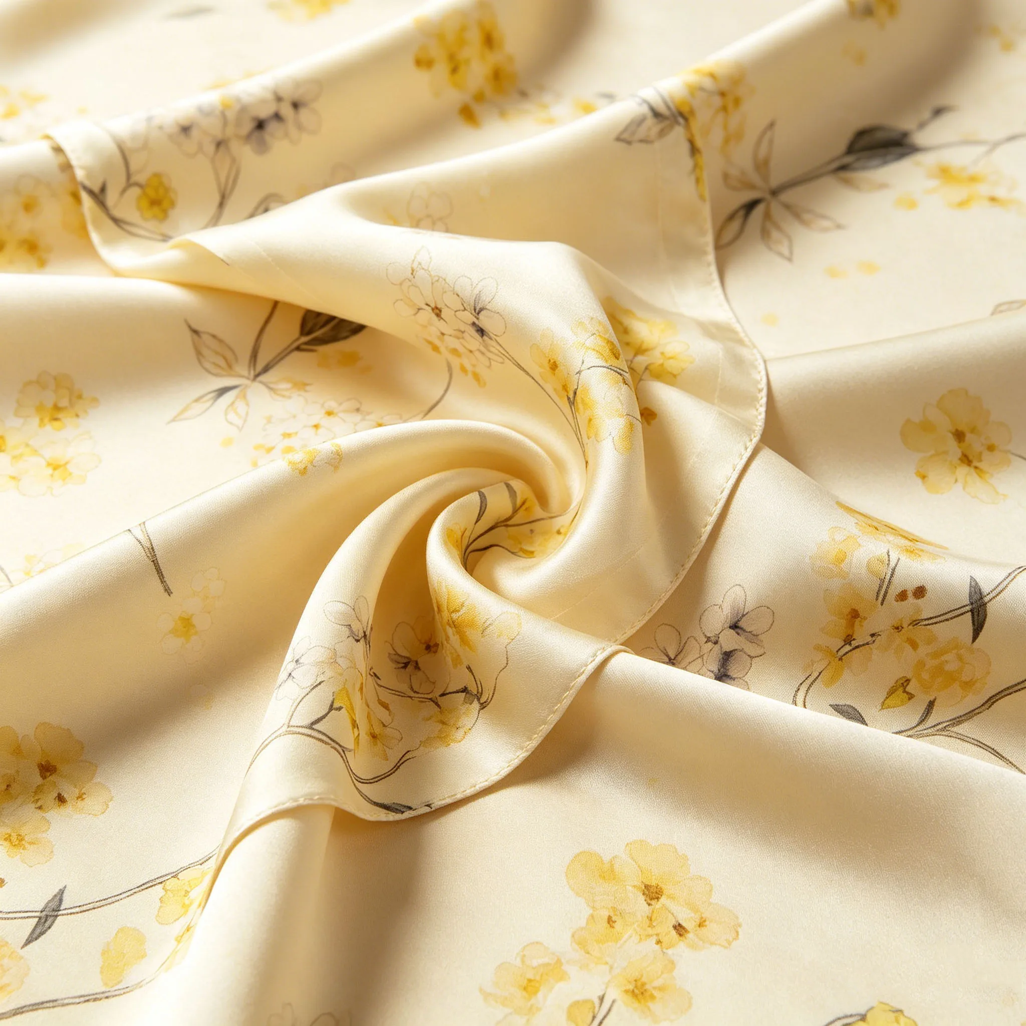 40 Momme 6A Grade Mulberry Silk Pillowcase 2 Pack Single-sided Silk Digital Floral Print Pillow Cover Set 48x74cm for Hair Skin