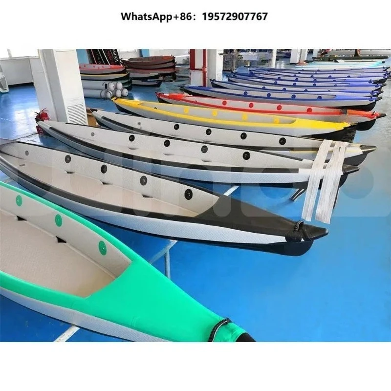 Wholesale Price Drop Stitch Fishing Kayak Boat Inflatable Canoe Kayak for Water Ocean Lake River