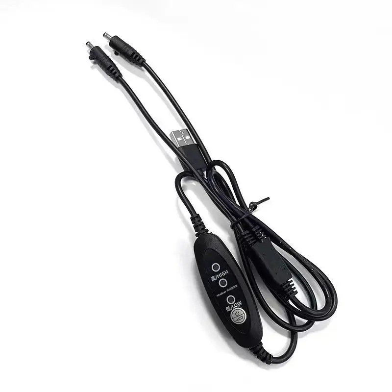 New USB To DC Cable For 5V Cooling Fan Cord 3-Level Fan Speed Controller For Workwear Cooling Clothes Outdoor