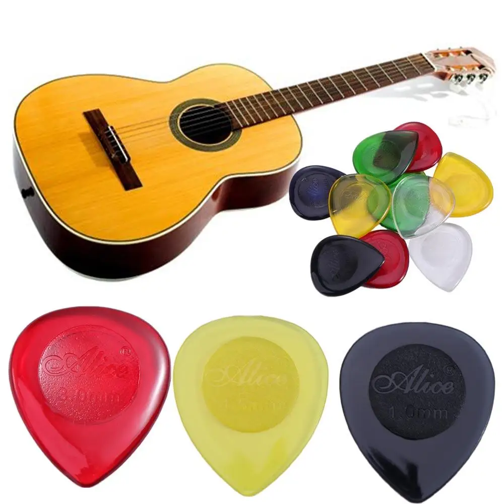 10pcs Random Color Guitar Picks Celluloid Plectrums Acoustic Guitar Picks Thickness ABS Droplet Shaped Guitar Pick Bass