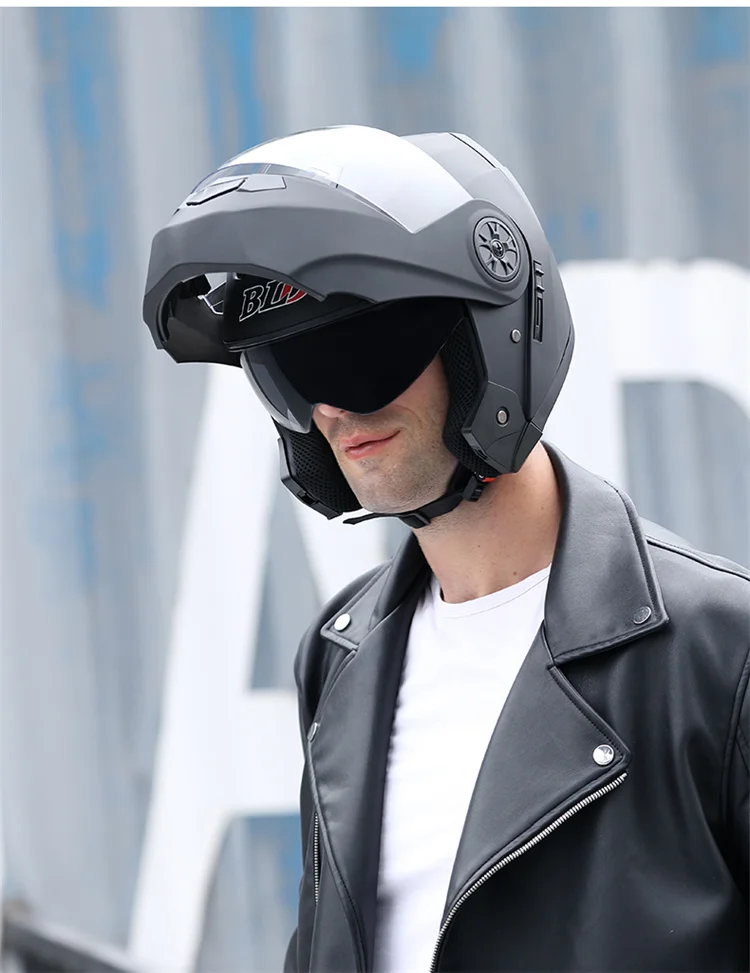 

Gloves Mask Professional Racing Full Face Motorcycle Helmet Double Lens Modular Flip Up Casque Moto Capacete Moto Dot Approved