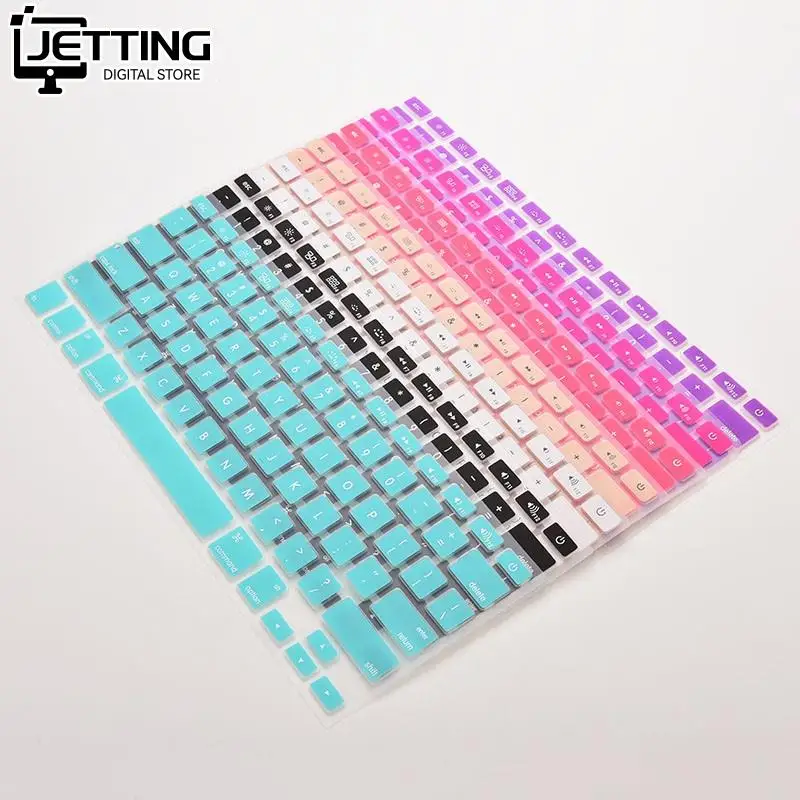 7 Candy Colors Silicone Keyboard Cover Sticker For Macbook Air 13 Pro 13 15 17 Protector Sticker Film