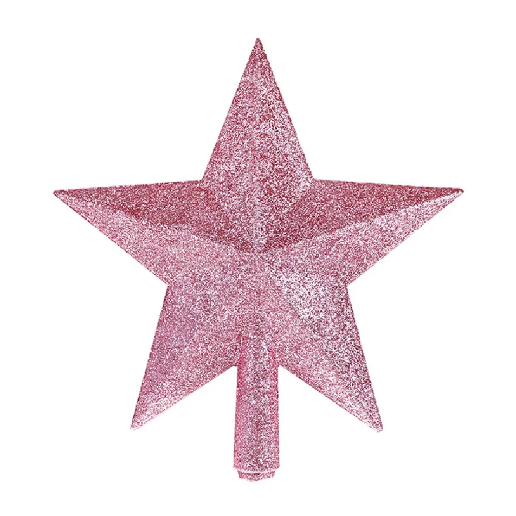

15/20cm Christmas Tree Top Star Merry Christmas Decorations for Home Shiny Gold Powder Five-pointed Star New Year's Ornament