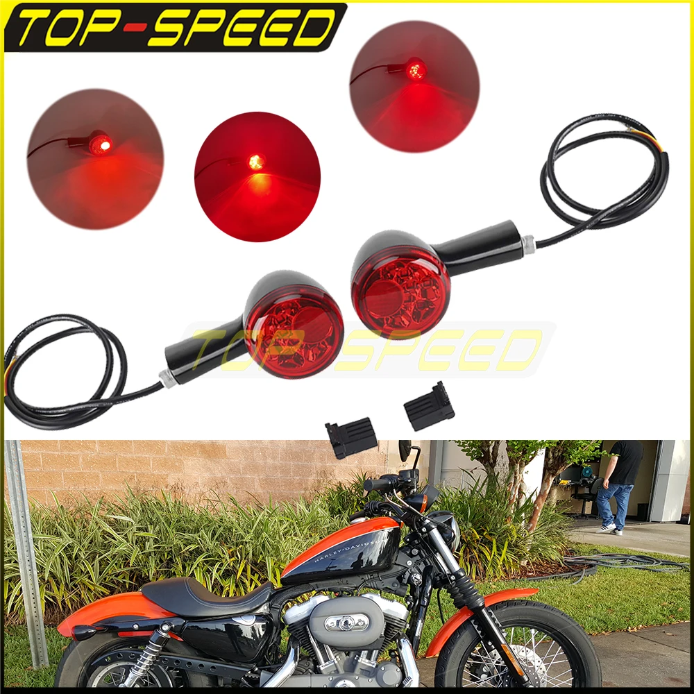 

LED Motorcycle Rear Brake Turn Signal Light Indicator Running Lights Tail Lamp For Harley Sportster 1200 XL883 XL1200 1992-2022