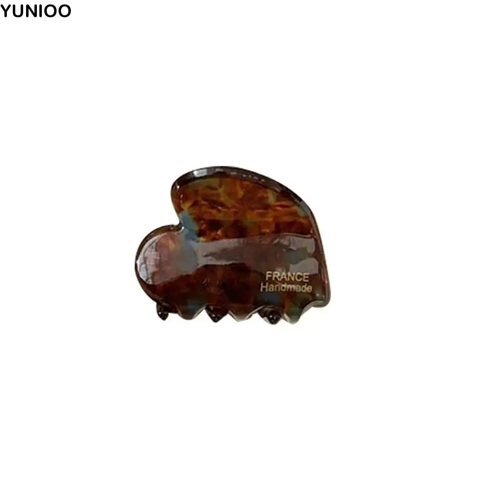 

Retro Acetic Acid Love Heart Hair Claw Side Clip Barrettes Acetate Hair Clips Y2K Hair Accessories Hair Grab Clip Party