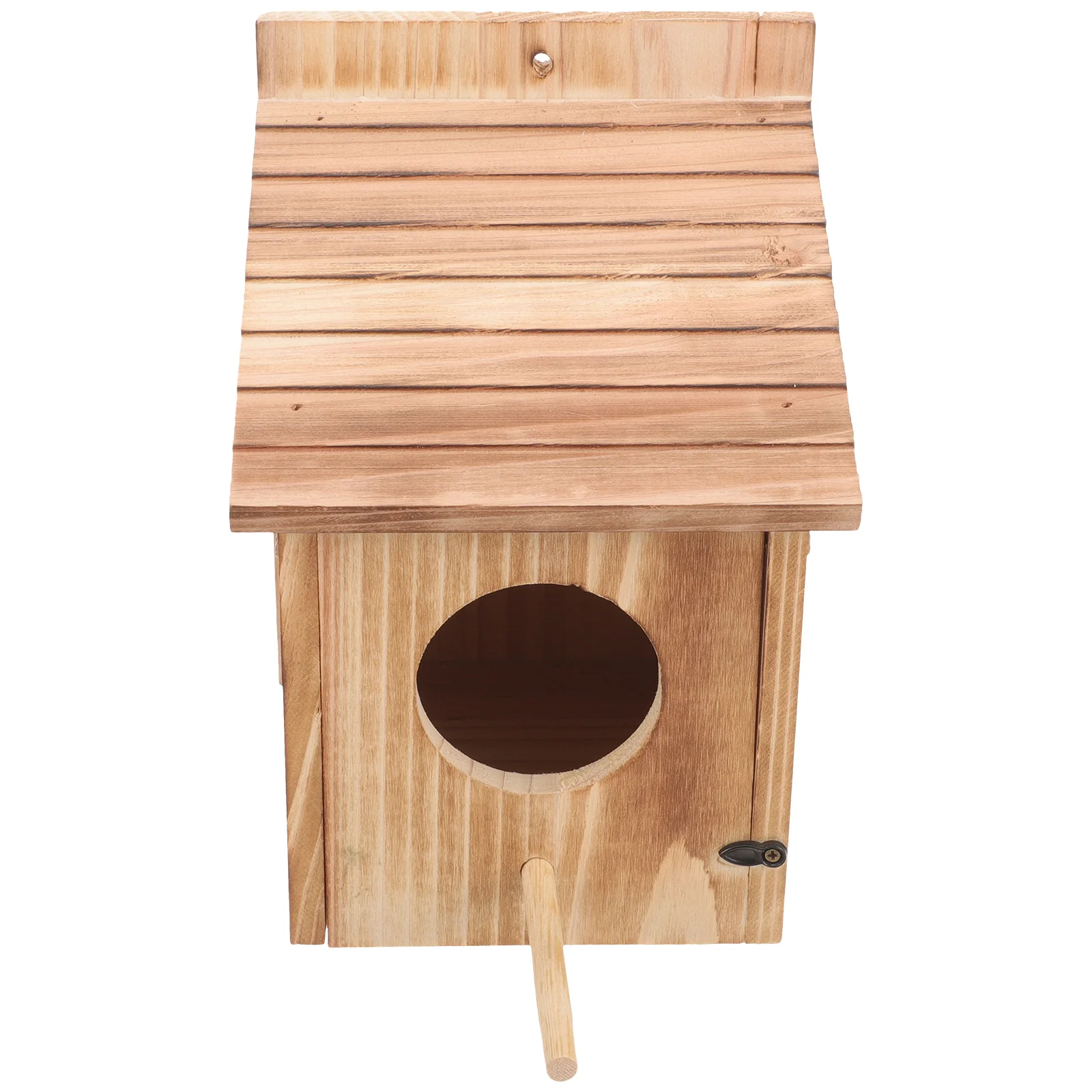 

Wooden Bird Feeding Cage Feeder Feeders Garden House Hanging Nest Gardening Decoration