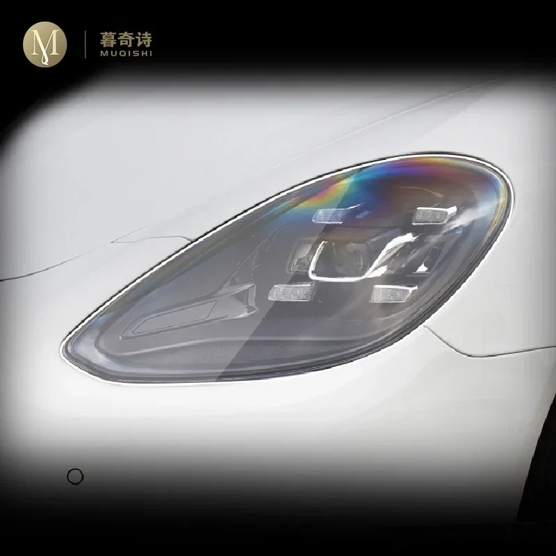 

Car Exterior PPF protective film Headlamp scratch protection TPU transparent film Smoked black For Porsche Panamera 2017-2023
