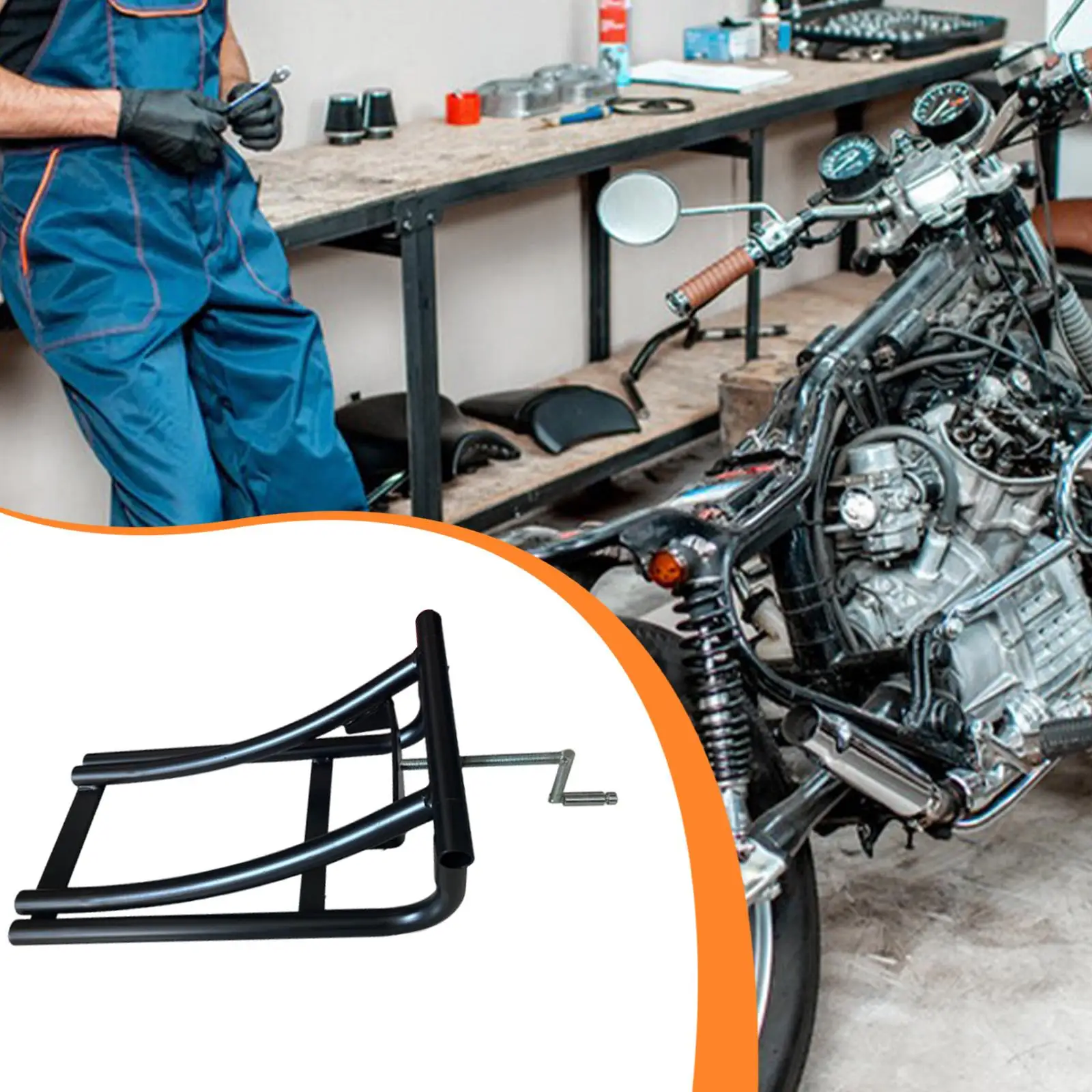 

Motorcycle Repair Lift Bracket Adjustable Wheel Stand for Bike Tire Installation and Workshop Tools