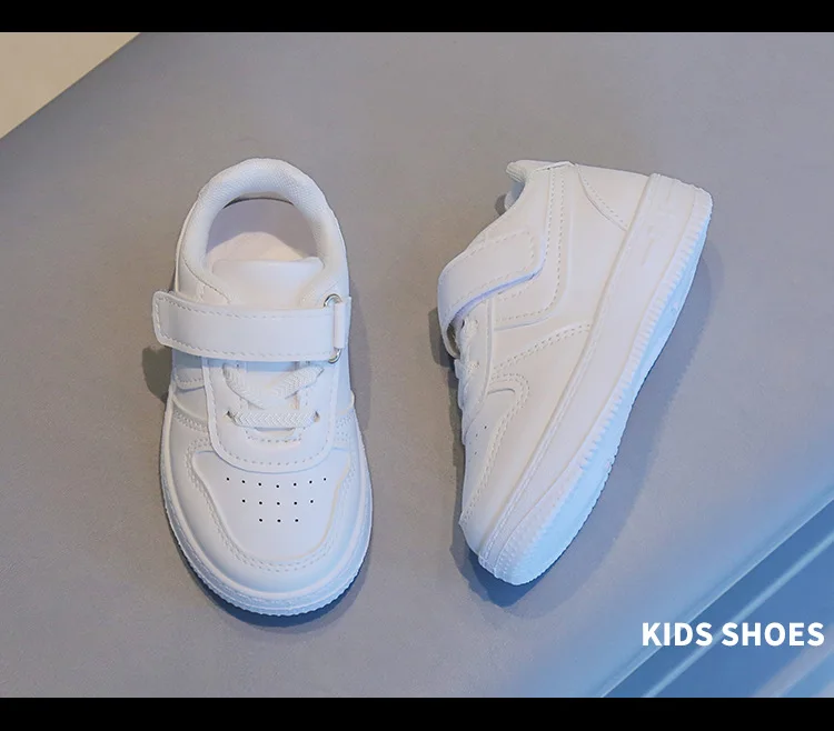 Herbst Kinder-Sneaker Jungen Freizeitschuhe Leder Flache Schüler-Gehschuhe Rutschfeste Mädchen Leichte Sport-Tennisschuhe – Detail 12