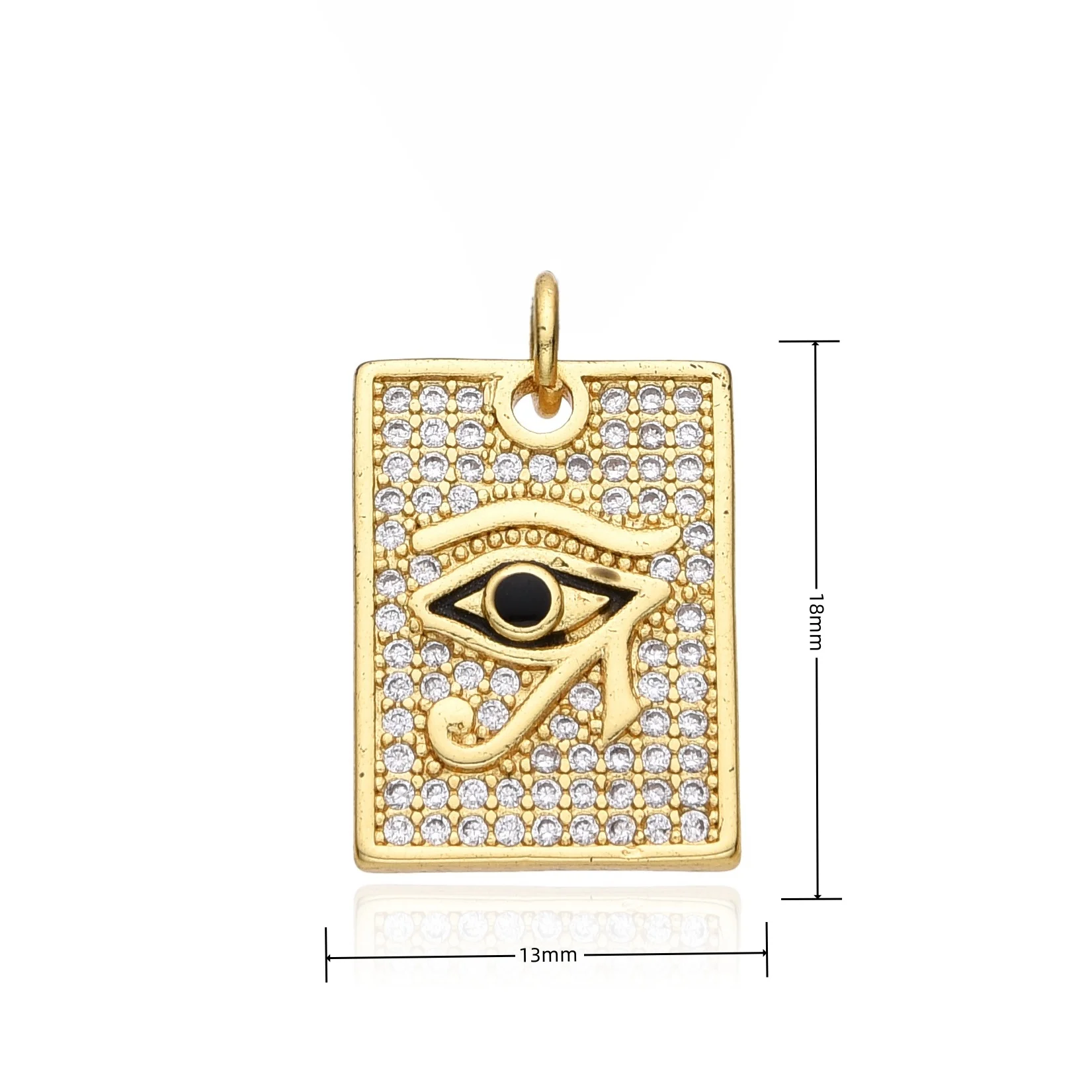 金メッキ ウェジャトアイ ホルスカードチャーム ブルー トルコアイ メダルネックレス エモ 幸運 邪眼 ペンダント 鎖骨チェーン ジュエリー 女性と男性へのギフト 卸売