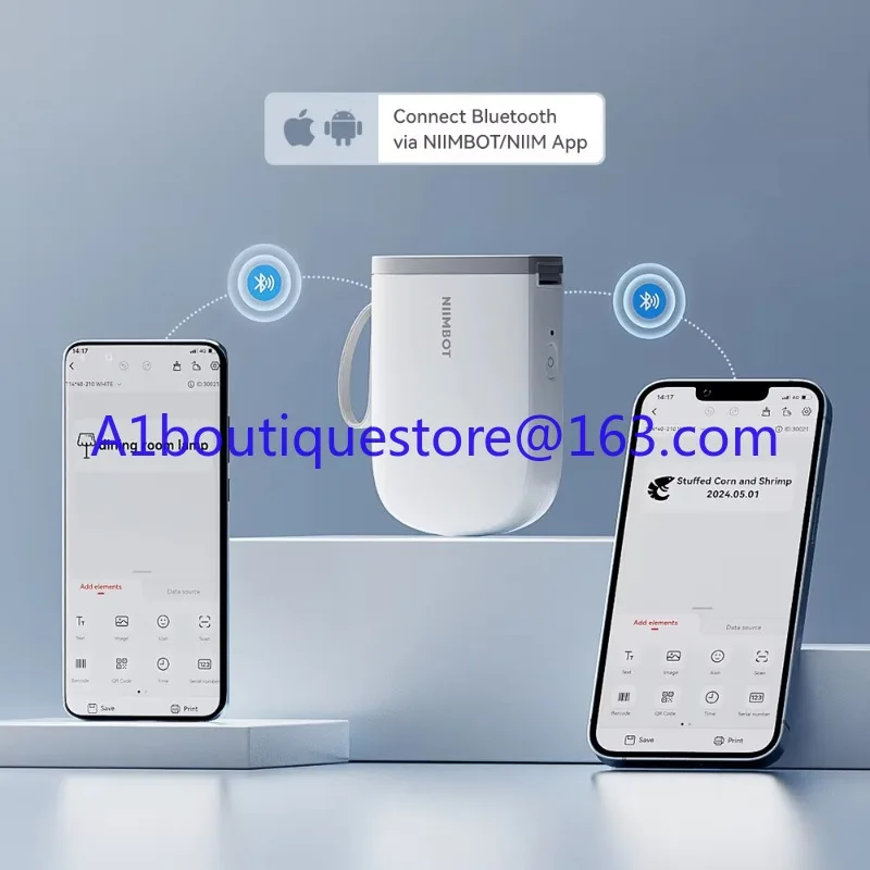D11 Portable QR Code Thermal Label Printer for Kitchen Storage Boxes Ceramic Nimbot Portable Printer view 2