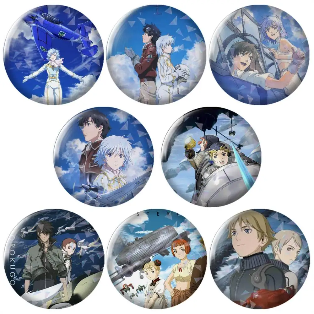 Underrated Anime L-Last Exile-e Brooch Vintage Alloy Brooch Pins, Antique Style Decorative Badges for DIY Craft & Daily Ornament