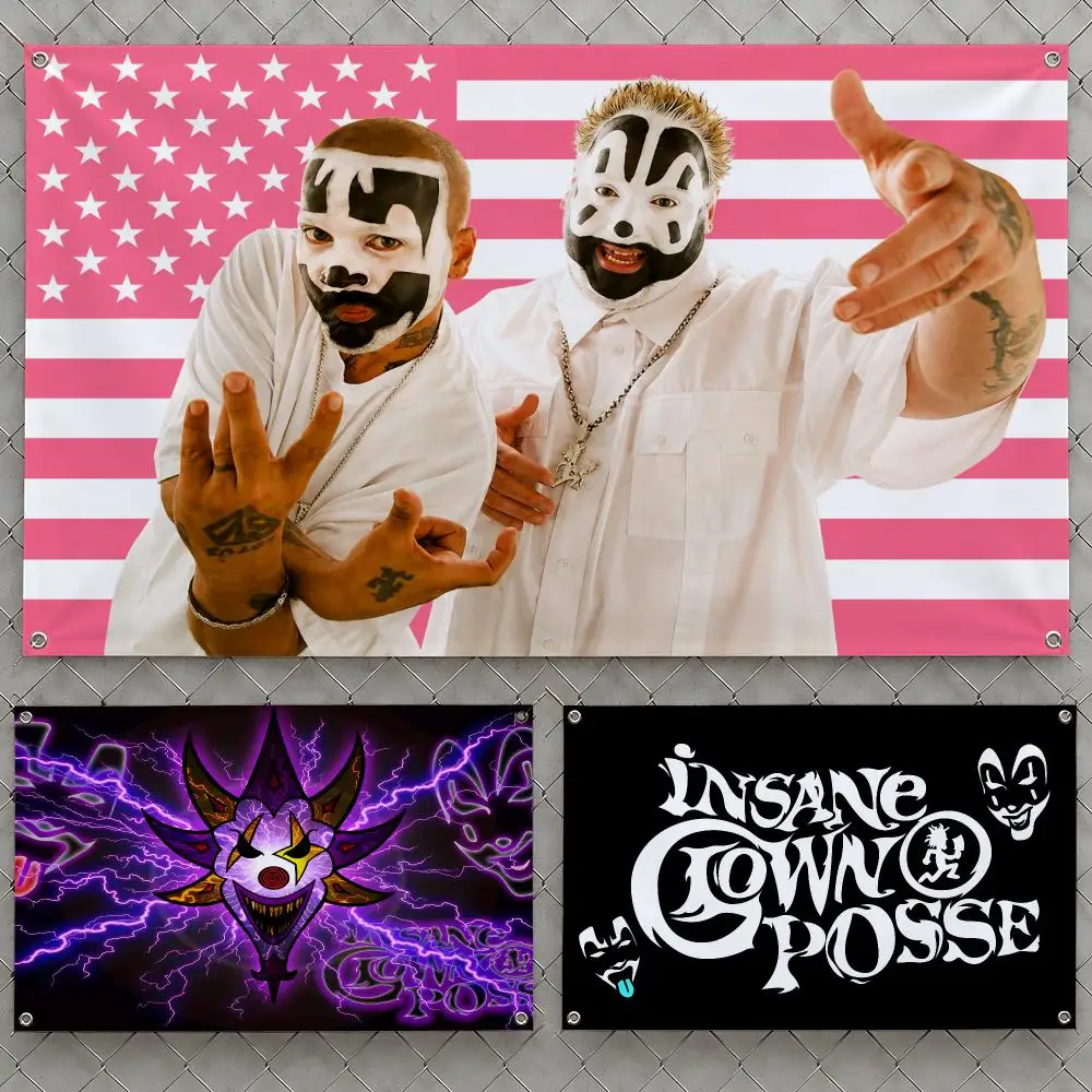 Band Insane Clown Posse ICP Hatchetman Flags Wall Hanging Flag Banners For Birthday Parties Outdoor Bedroom Dorm Room Decor