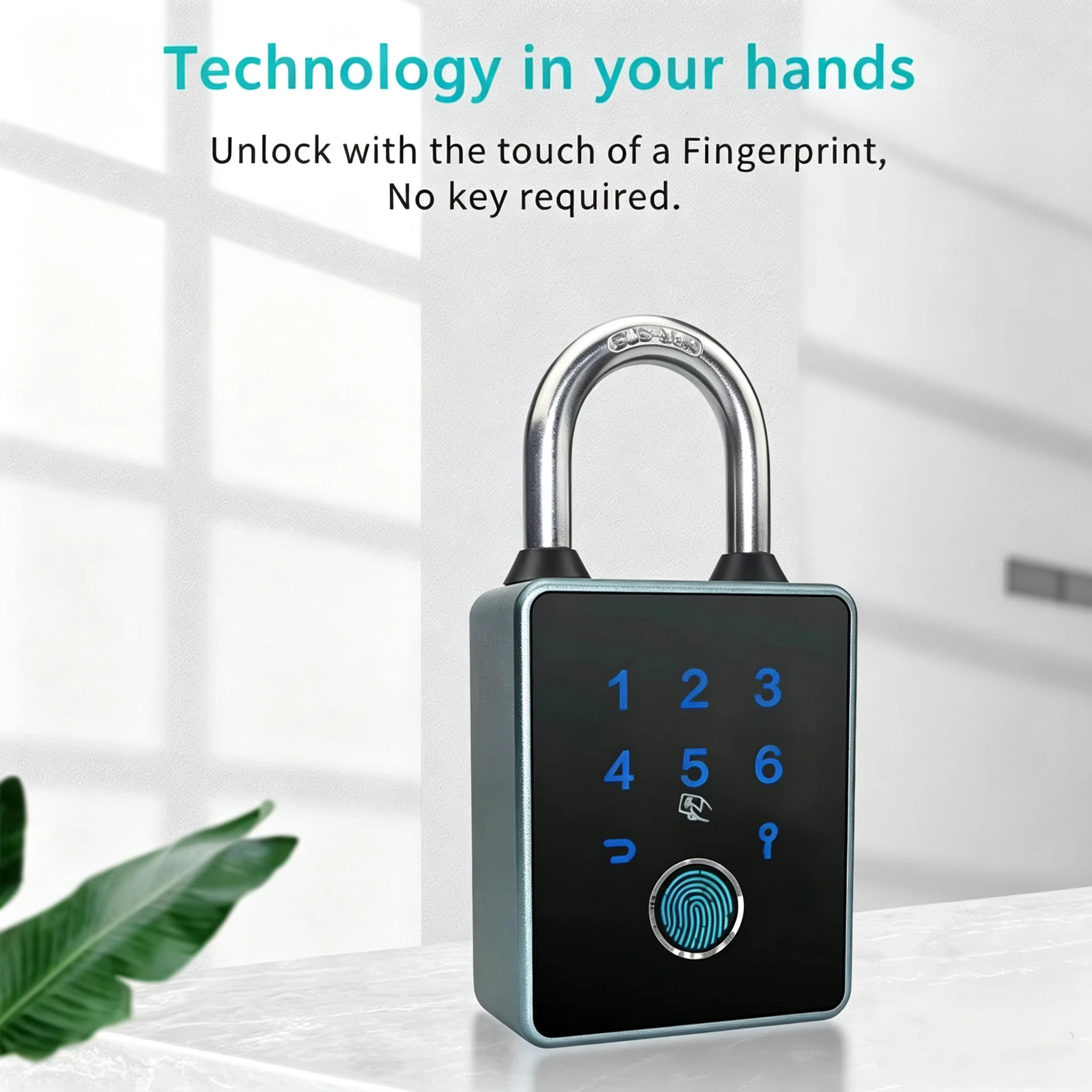 Portable Door Lock Smart Padlock Bluetooth Waterproof Password Key Fingerprint 13.56khz RFID Card USB 6 Ways Unlock