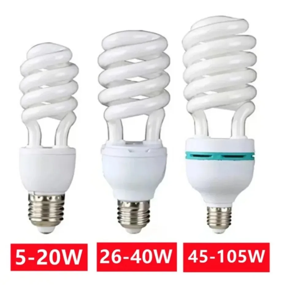 UooKzz Spiral Light Bulb Energy-saving Lamps Tubes E27 5-45W Retro Decor Lamps Bright Bulbs AC220V LED Lamp Home Decoration Lamp