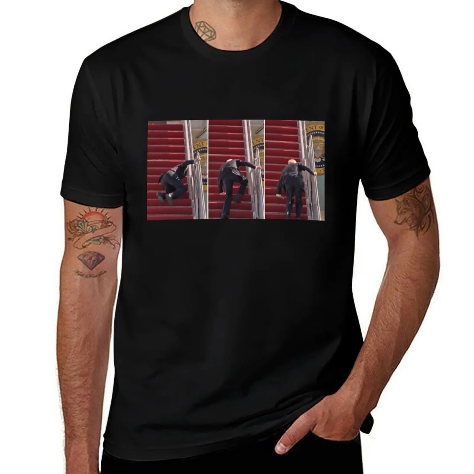 

falling, falling gaff, biden Biden joe Joe joe T-Shirt Utility Casual Work T-Shirt