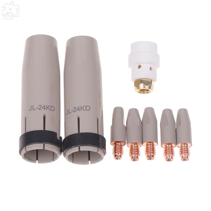 Hot Sale 1Set 24KD New Coating Protection Nozzle 0.8/1.0/1.2mm MIG Torch Gas Nozzle Tip Holder Of 24KD MIG MAG Welding Torch