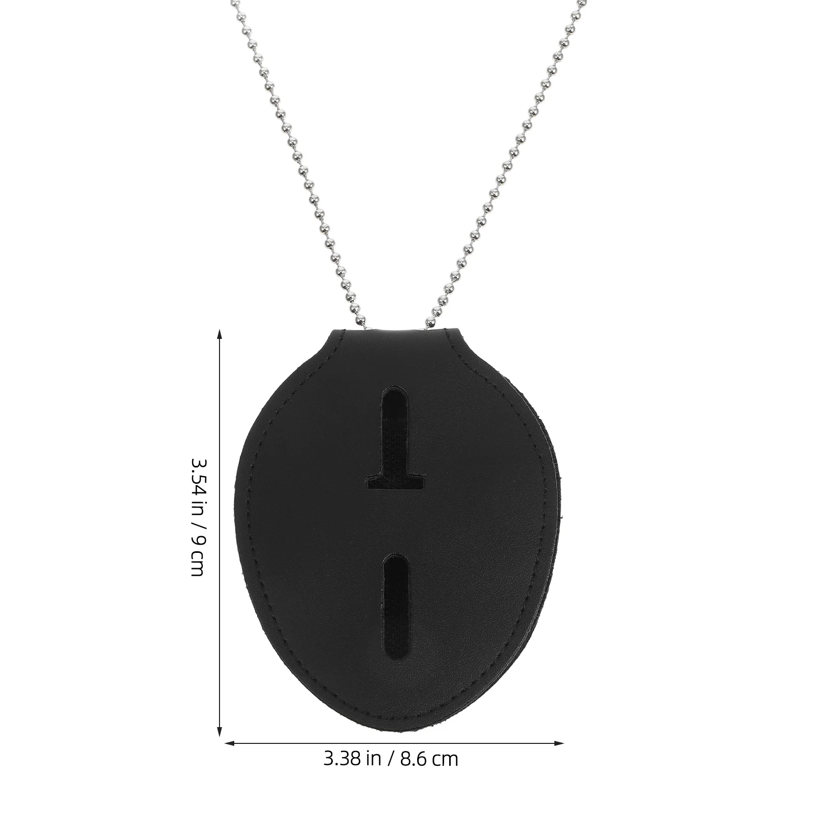 PU Badge Holder Protective Card Sleeve Versatile Metal Id Badge Holder Clip Security Card Protector for Work Student