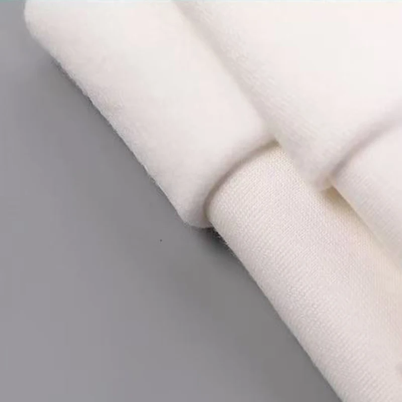 330gsm Super Absorbent Soft White Natural Organic Bamboo Cotton Fleece Fabric Baby Reusable Cloth Diaper Material