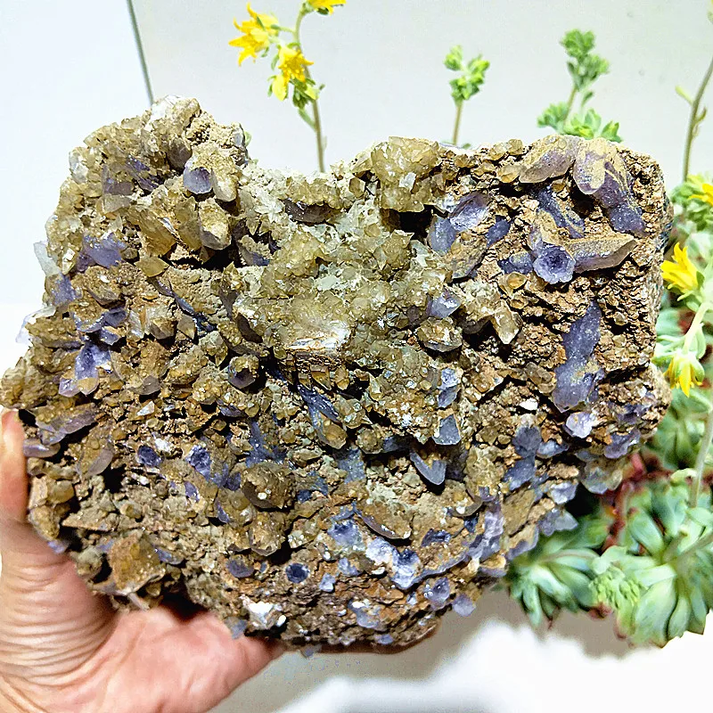 Natural Stones Light Purple Crystalline Stone Mineral Specimen Witchcraft Spiritual Healing Chakra Feng Shui Room Decoration