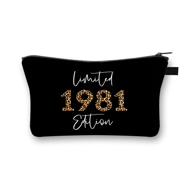 Fashion Limited 1986 Edition Print Makeup Bag Vintage 1980 To 1989 Year Design Theme Travel Toiletry Organizer Case Cosmetic Bag