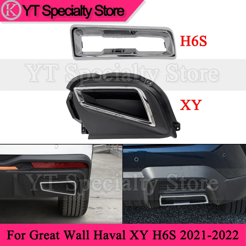 

Kamshing Rear Exhaust Muffler Tail Throat Pipe Trim Cover For Great Wall Haval XY H6S 2021-2022 Rear Bumper Exhaust Pipe Cover
