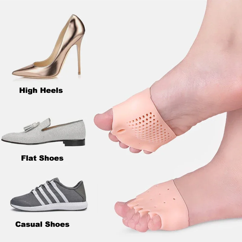 Silicone Toe Separator Bunion Orthotic Protector Hallux Valgus Corrector Pain Relief Forefoot Pad Foot Care Tool