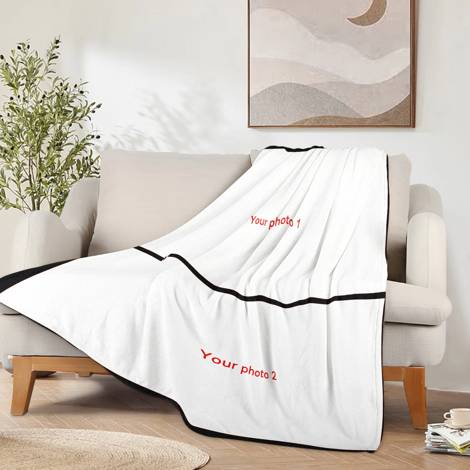 Personalized Sisters Blanket with Custom Pattern, Woollen Throw Blanket for Daughter Birthday Valentine's Day Anniversary Gift