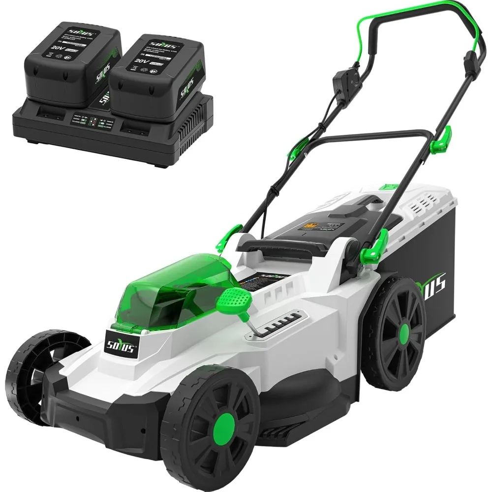 17 Inch 40V 2-in-1 Brushless Push Lawn Mower With 6-Postion Height Adjustment Electric Grass Trimmer Garden Grass Mowing Machine