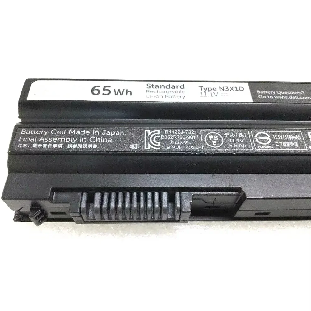 N3X1D Laptop Battery for Dell Latidude E5520 E6420 E6430 E6520 E6530 E6540 Precision M280 T54FJ 11.1V 65Wh
