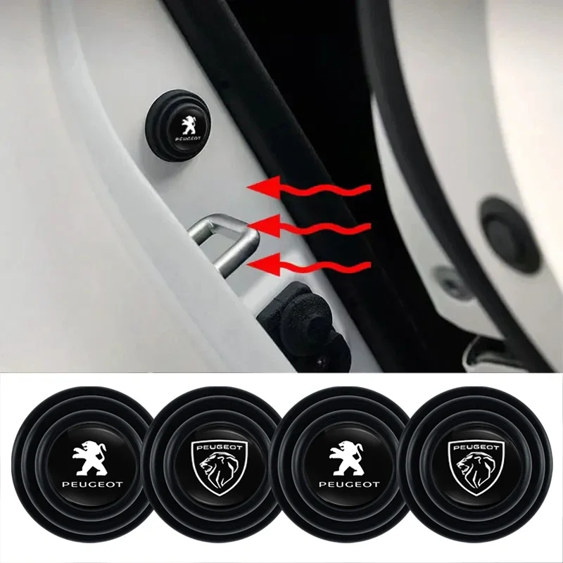 Car accessories Door Shock Absorption Gasket Stickers For Peugeot 408 4008 308 3008 5008 508 205  206 207 208 301 307 106 107