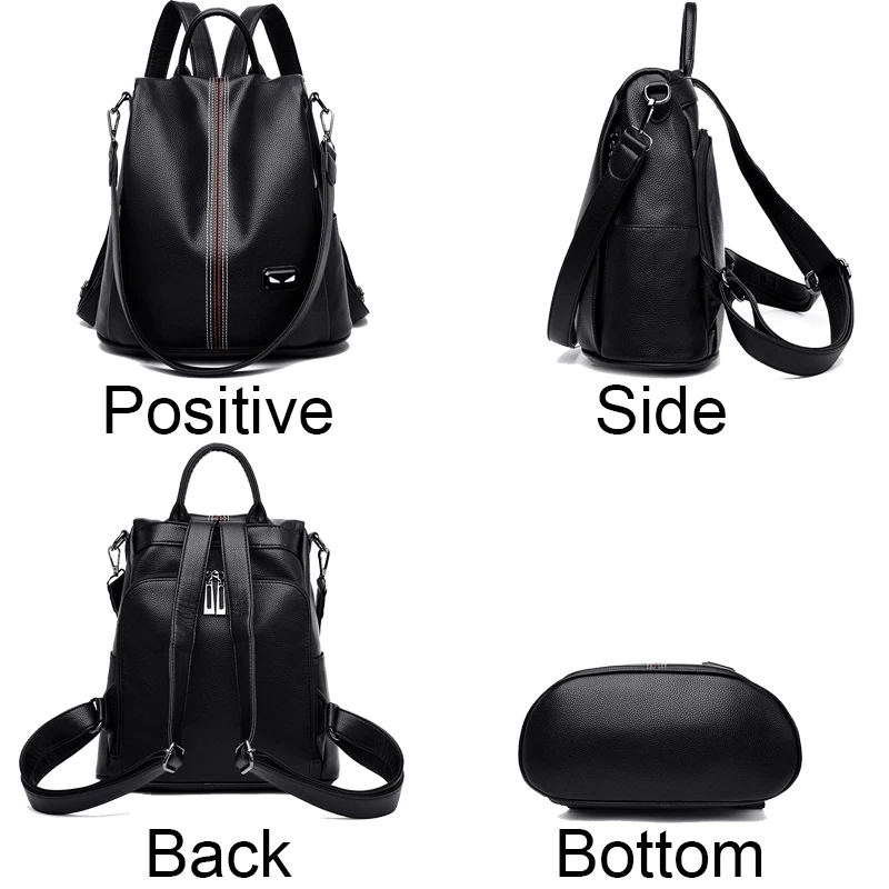 New Women\'s Fashion Brand Backpack Youth Girl Travel Backpacks Car Stitching Design Leather Large Capacity Knapsack Sac A Dos