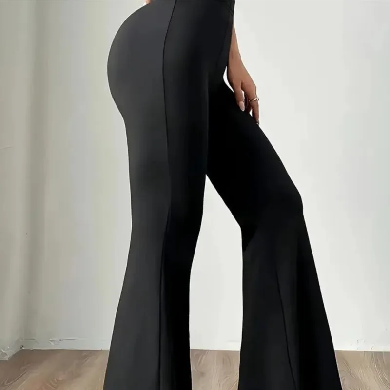 Alobee Women's Spring Autumn High Waisted Women Leggings Tight Fitting Pants Slim Leg Long Black Pants Wide Leg Pants for Wome