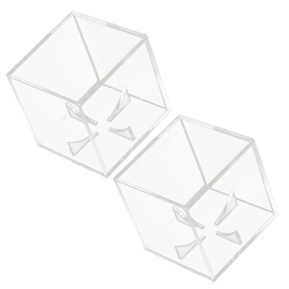 

2 Pcs Acrylic Baseball Box Bat Display Holder Stand Transparent Support Great For Balls Signed Game Used Collectors Fans Players
