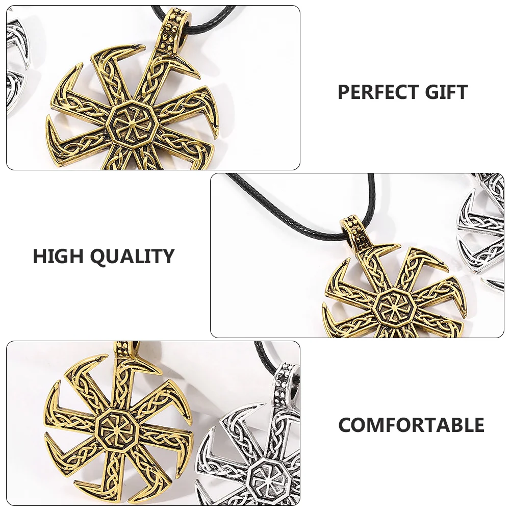 Pirata Rune Lega Uomo Donna Moda Moda Collana da uomo Chic Collo Collana a catena Catena unisex Antiruggine Non sbiadisce