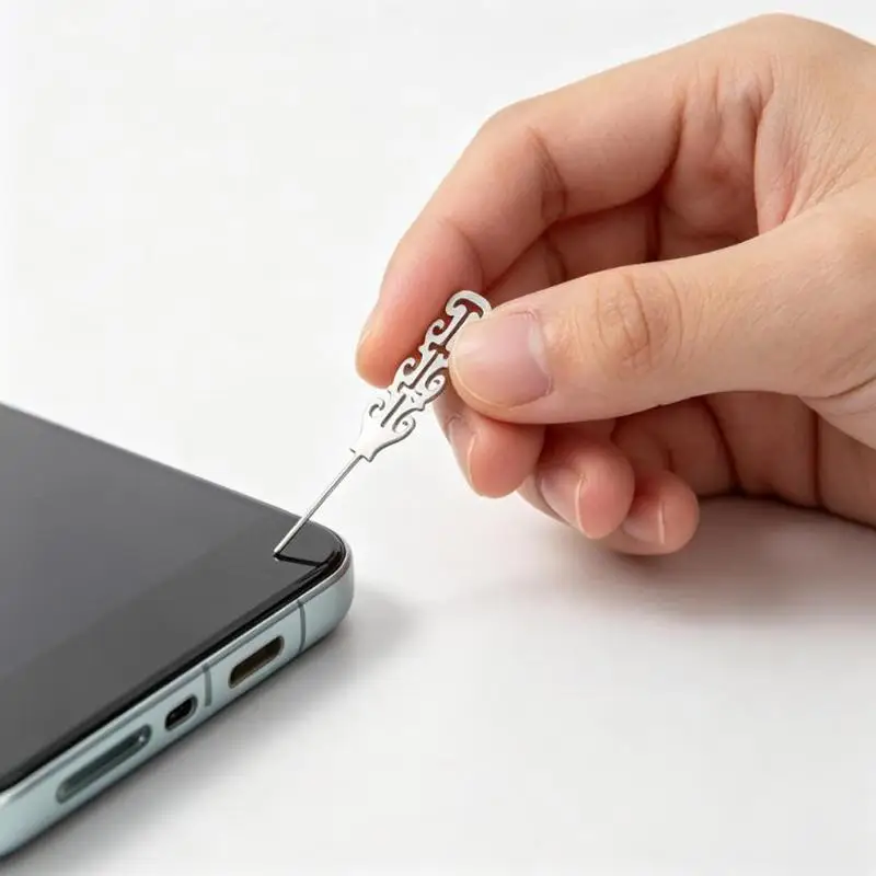 10PCS SIM Card Removal Tool Set, Engraved Stainless Steel SIM Ejector Pins , Universal SIM Card Pin