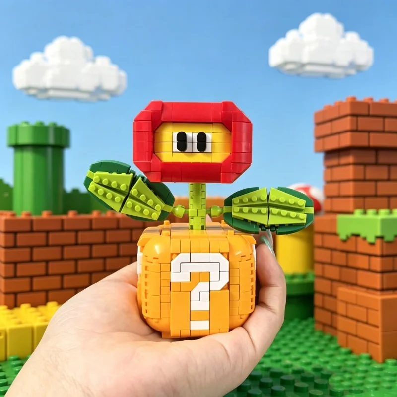 

Creative Cannibalism Flame Flower Building Blocks Model MOC Potted Plant Assembly Bricks Desktop Toys Gifts For Boys Girl Adults