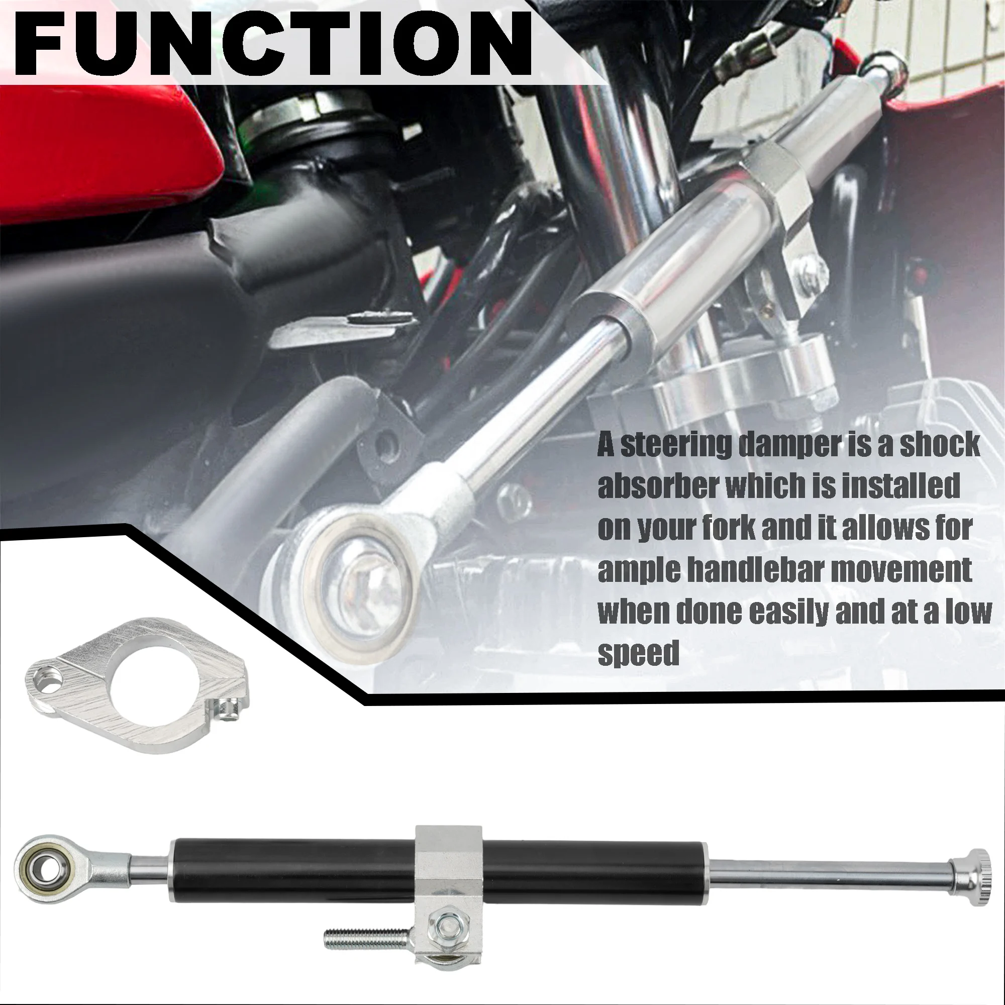 330 مللي متر دراجة نارية امتصاص الصدمات الاتجاه المثبط اكسسوارات شوكة استقرار دراجة نارية التوجيه المثبط الألومنيوم أجزاء الدراجة الترابية