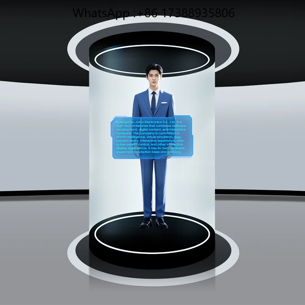 75 Inch Plug Play Digital Human Holographic Display 3D Interactive Holograms Holobox for Indoor/Outdoor Shopping Mall Use 1-Year