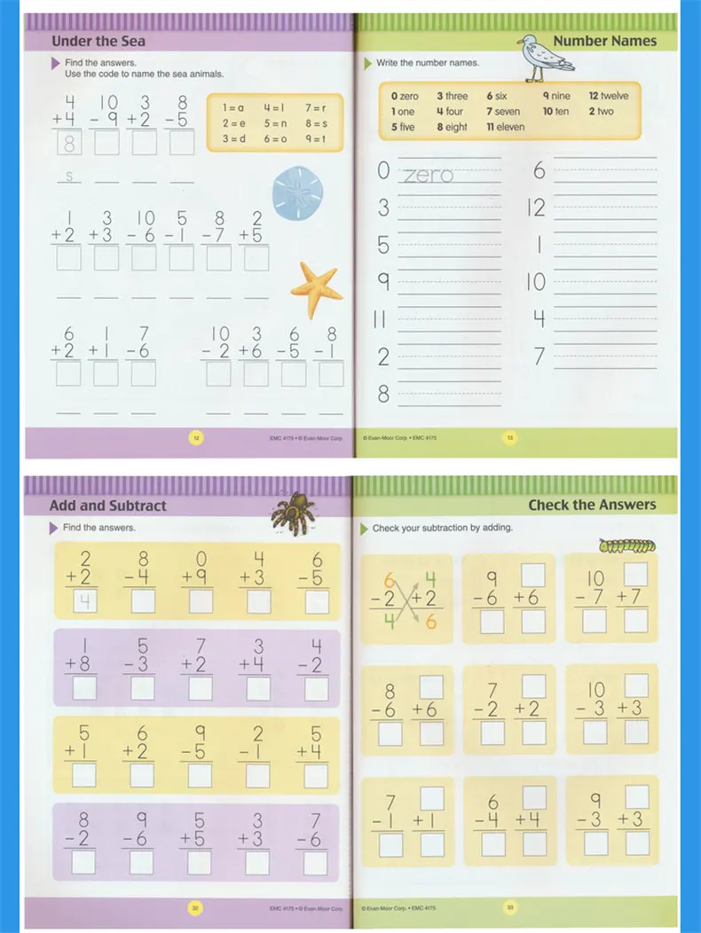 Evan-Moor a casa insegnante di matematica, cartella di lavoro di grado 1, invecchiato 5 6 7 8, libro inglese 9781613689813