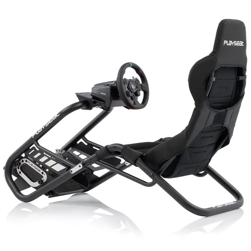 Trophy Sim Racing Cockpit  High Performance with All Steering Wheels & Pedals on The Market Supports PC & Console  Black