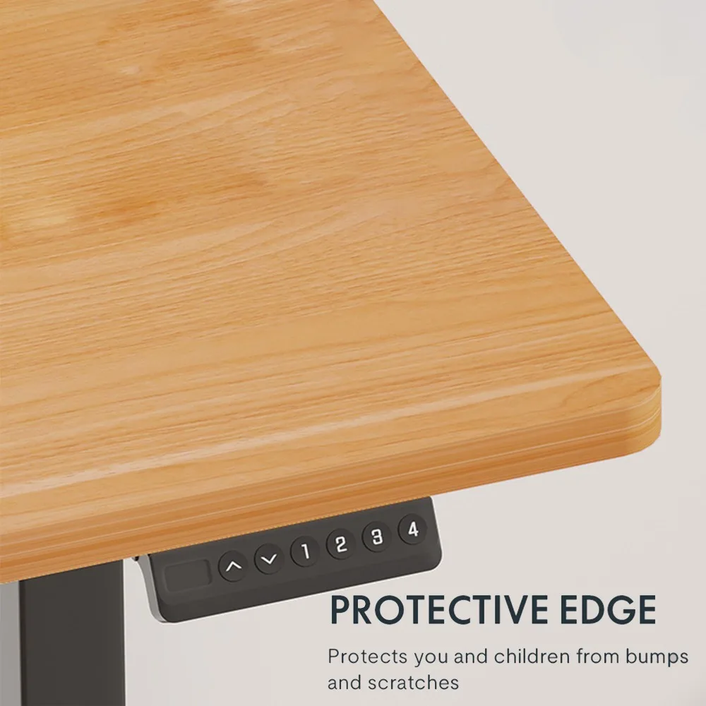 مكتب قائم كهربائي بارتفاع قابل للتعديل للمكتب المنزلي ومكاتب صديقة للبيئة للجلوس ومحطة عمل مع مضادة للتصادم للأطفال والحيوانات الأليفة