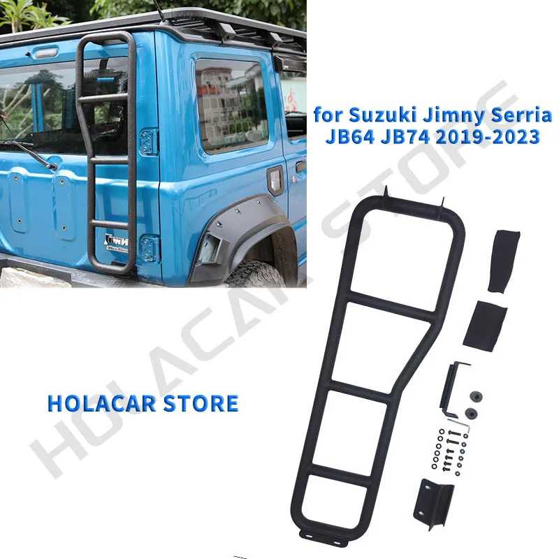 

Car Rear Door Tailgate Ladder Round Tube Climbing Ladder for Suzuki Jimny Sierra JB64 JB74 Jimny Gen 4 2019 2020 2021 2022 2023