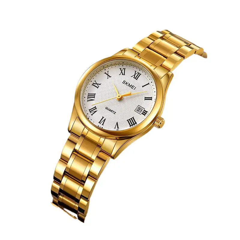 SkmeiNew ساعة نسائية رقيقة جدا موضة كاجوال كوارتز ساعة مقاومة للماء ريترو ساعة يد نسائية الأعمال