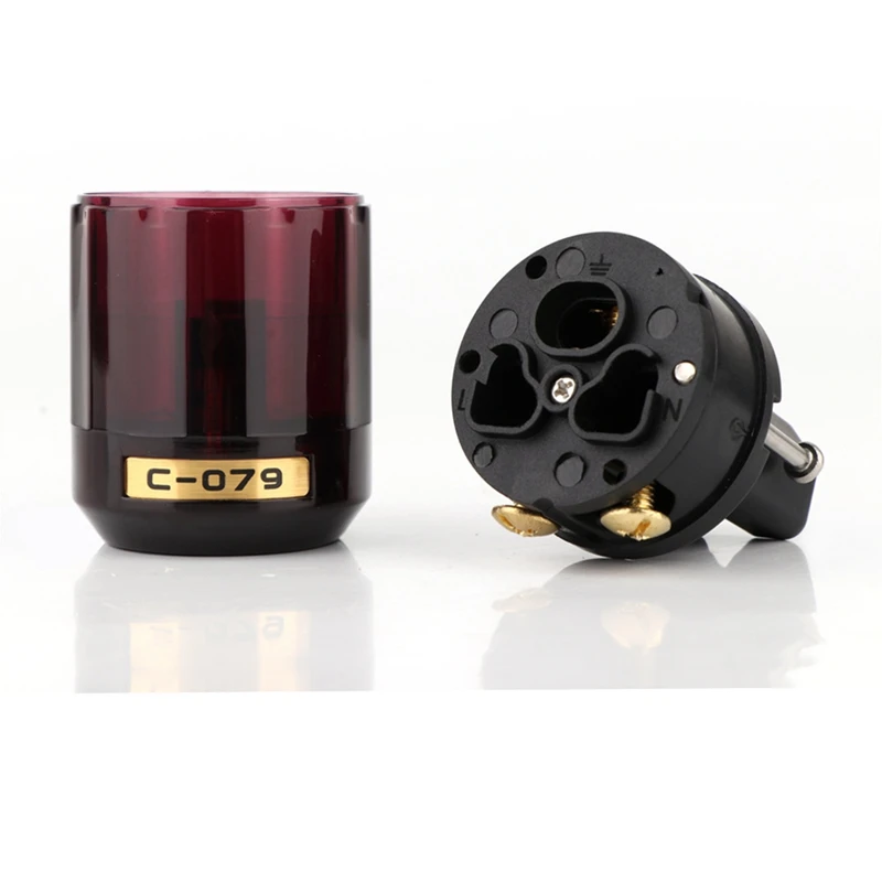 سدادة طاقة الاتحاد الأوروبي مطلية بالذهب ، زوج هاي إند ، 24K ، ، C079 ، صوت تيار متردد ، مقابس سلك ، 2 زوج