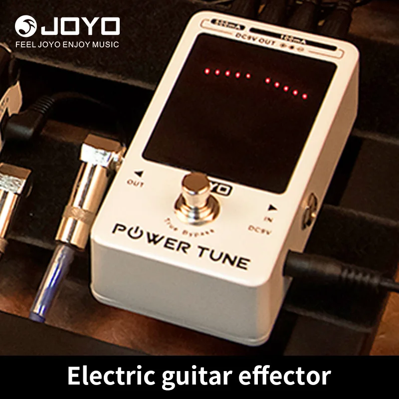 JOYO-JF-18R Pédale d'accordage Power Tune, 2 en 1, alimentation et accordeur pour guitare, True Bypass, instrument de musique