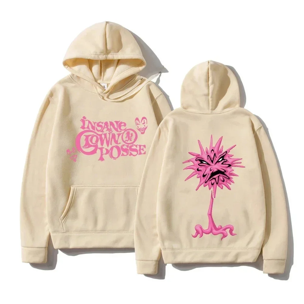 Sudadera con capucha gráfica Insane Clown Posse de moda, jersey blanco informal de calle con diseño único