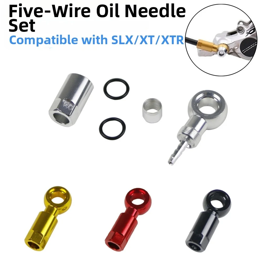 For Banjo Fitting Hydraulic Disc Brake Hose Kit with Aluminum Alloy Olive Connector Easy Installation for Various Bicycle Brakes