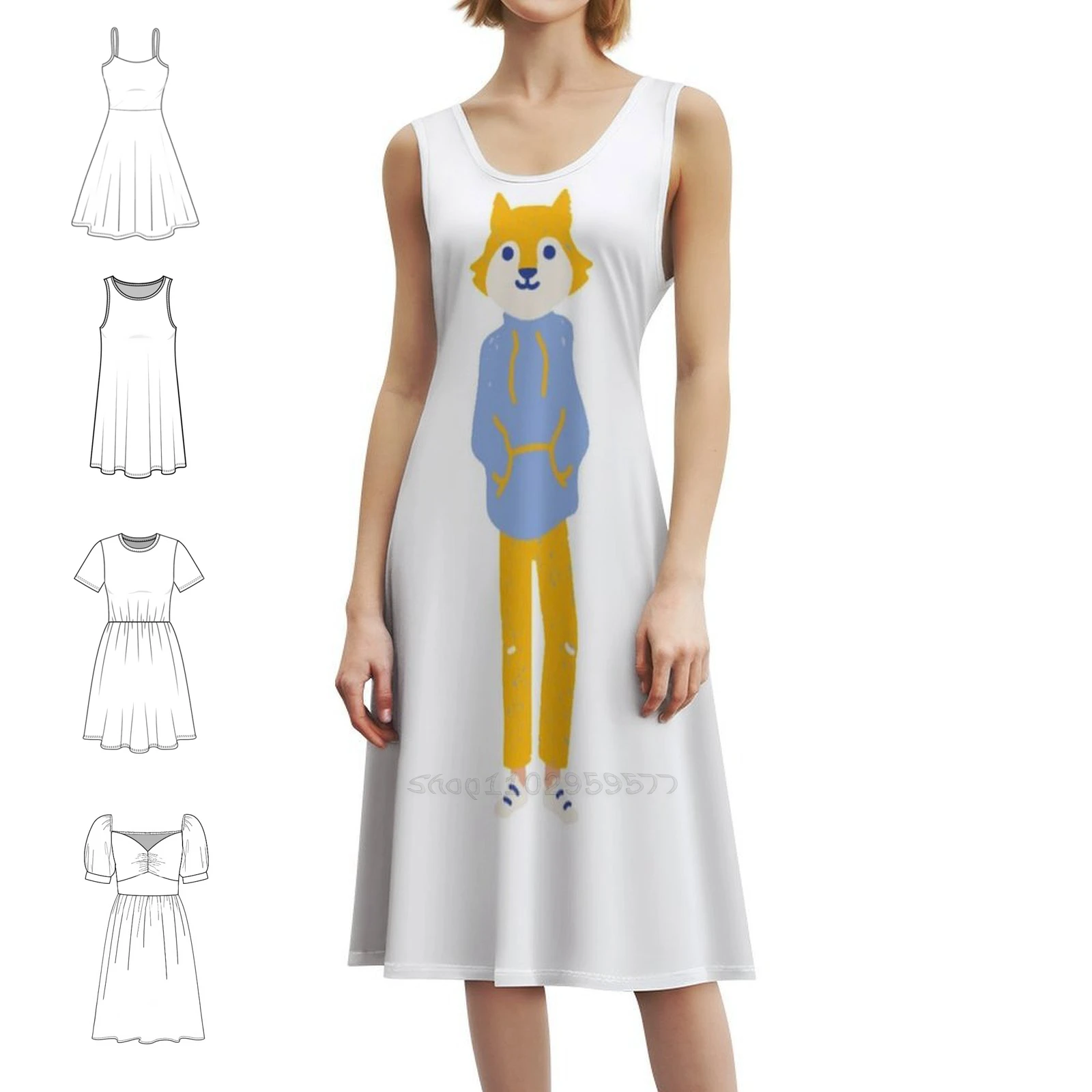 

Сексуальное платье для отпуска Space The Happy Fox для женщин, мини-платье для пляжной вечеринки, дня рождения, Fox Forest, забавное женское кавайное платье Foxes Fox